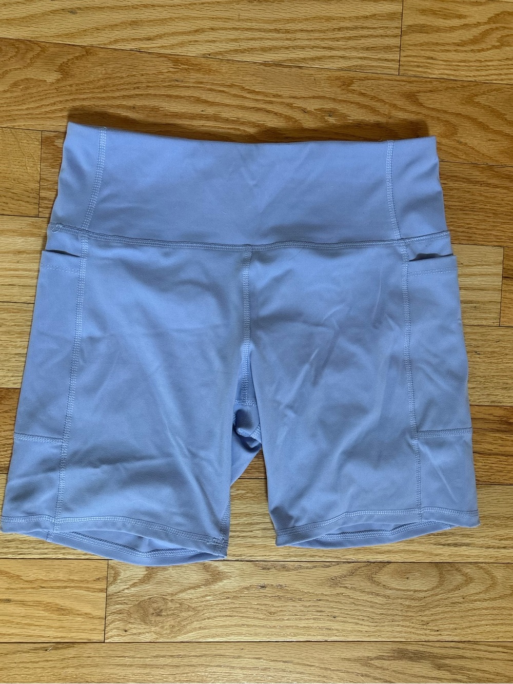 Laundry By Shelli Segal Light Purple High-Rise Bike Shorts